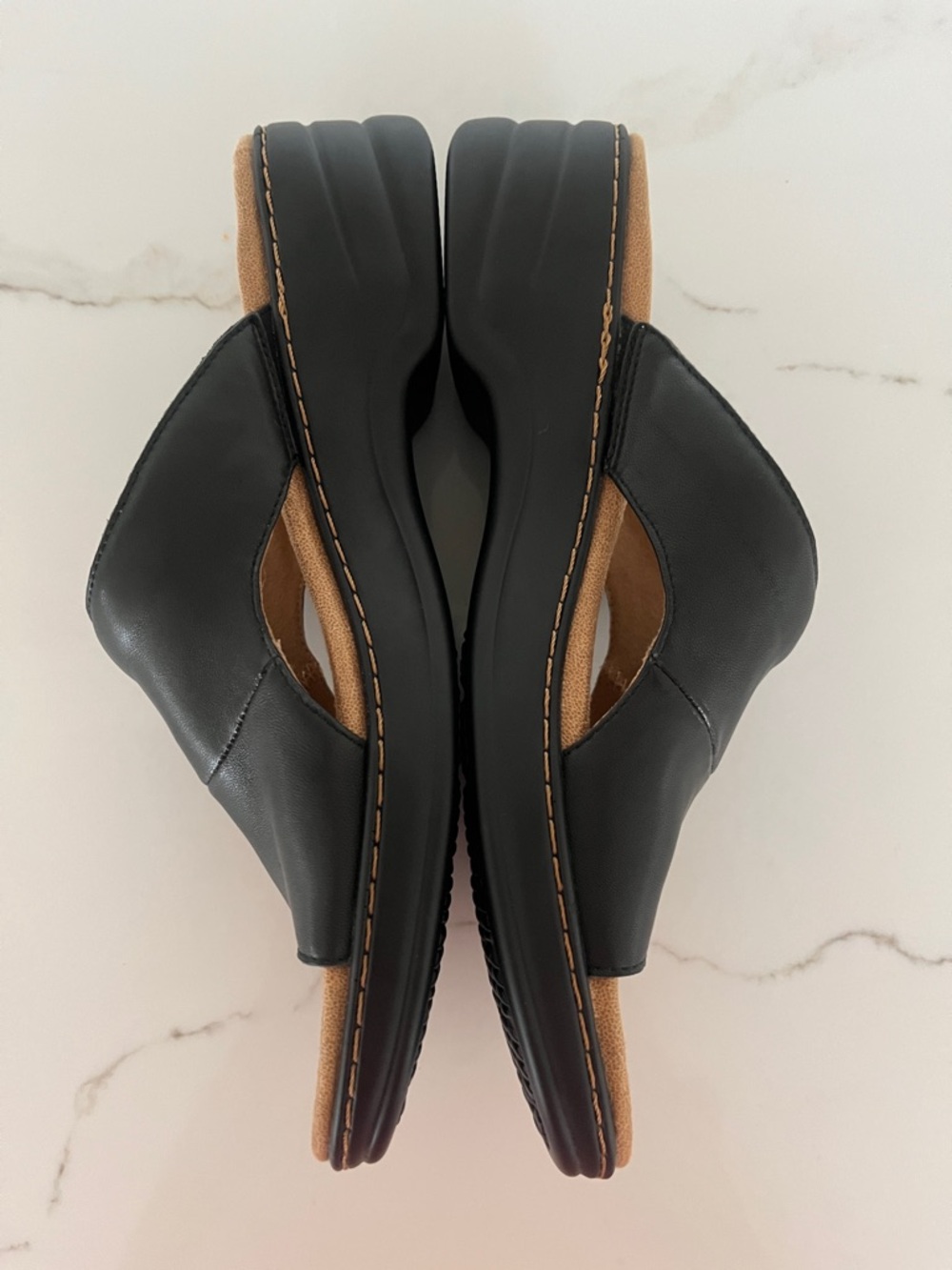 Trotters NEW Nara Black Leather Sandal Slide size 10 Narrow - Picture 11 of 13